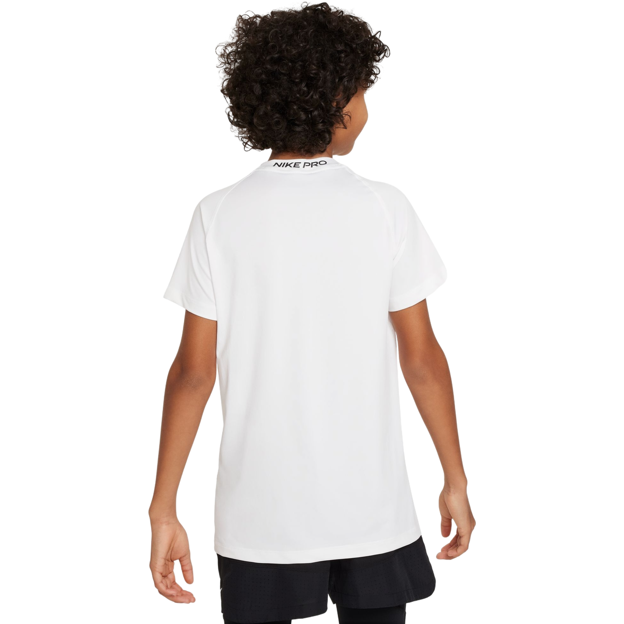 Nike Pro Dri-FIT Short-Sleeve Big Boys' White Top